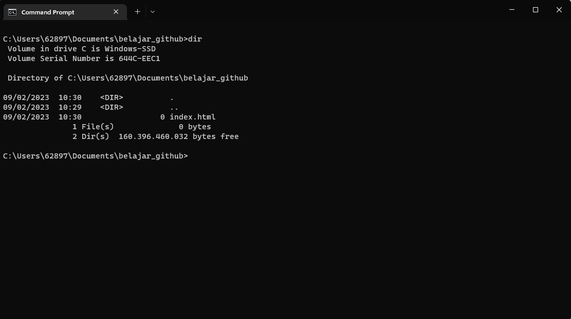 membuat file untuk GitHub