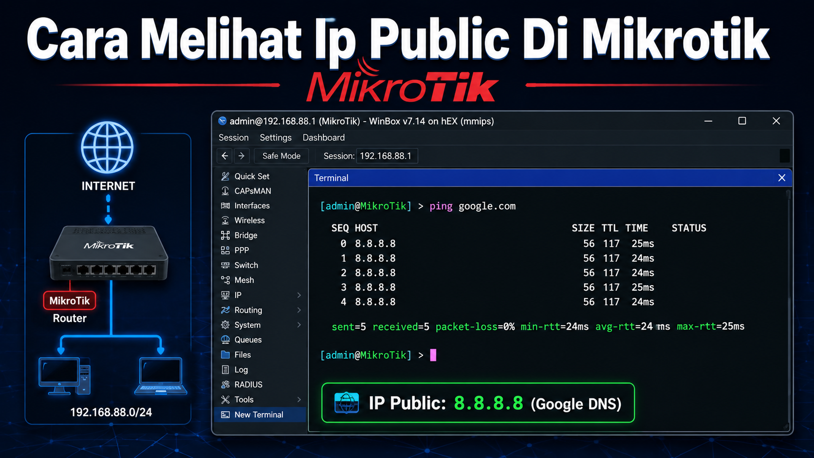 Cara Melihat IP Public di Mikrotik