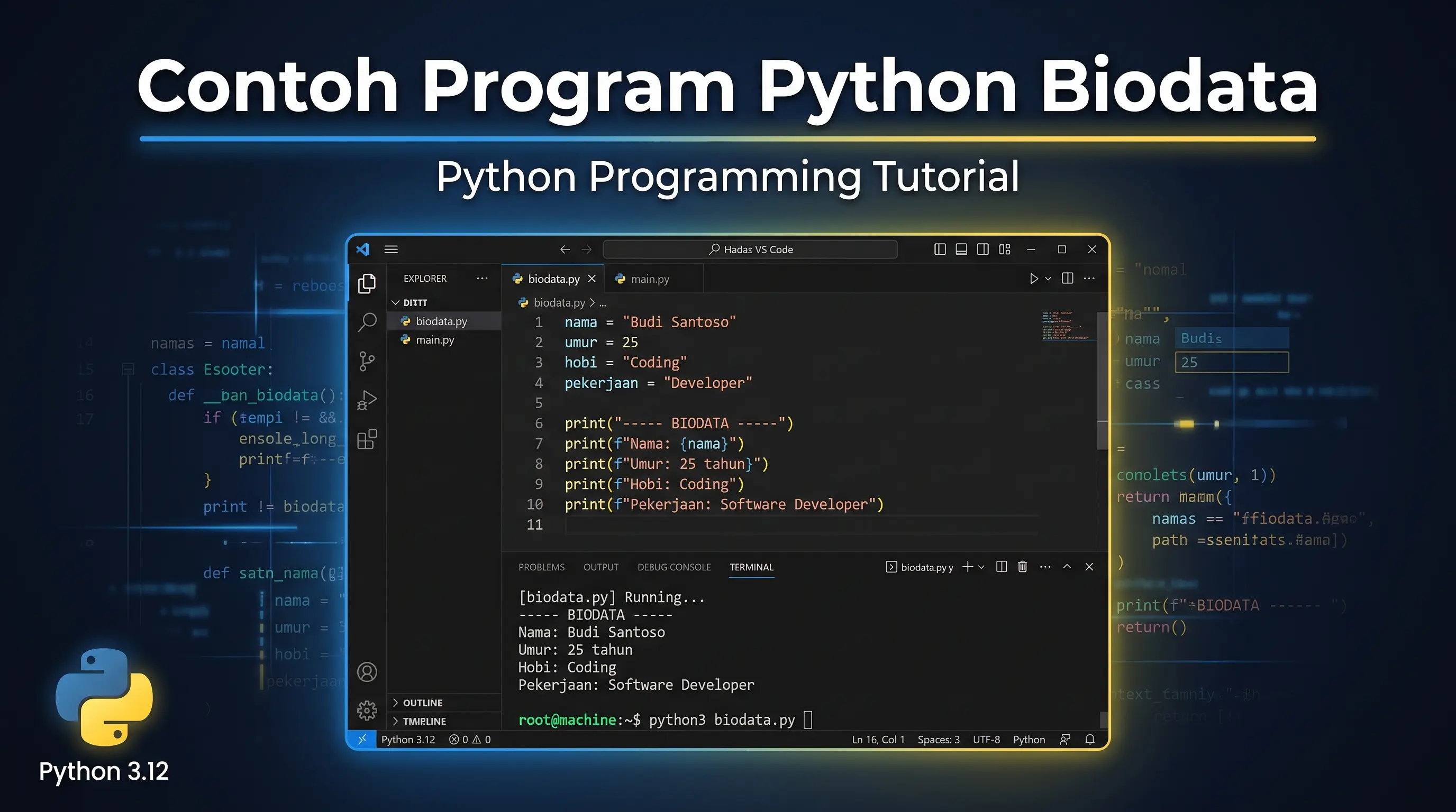 Contoh Program Python Biodata: Panduan Membuat Program Biodata Sederhana dengan Python