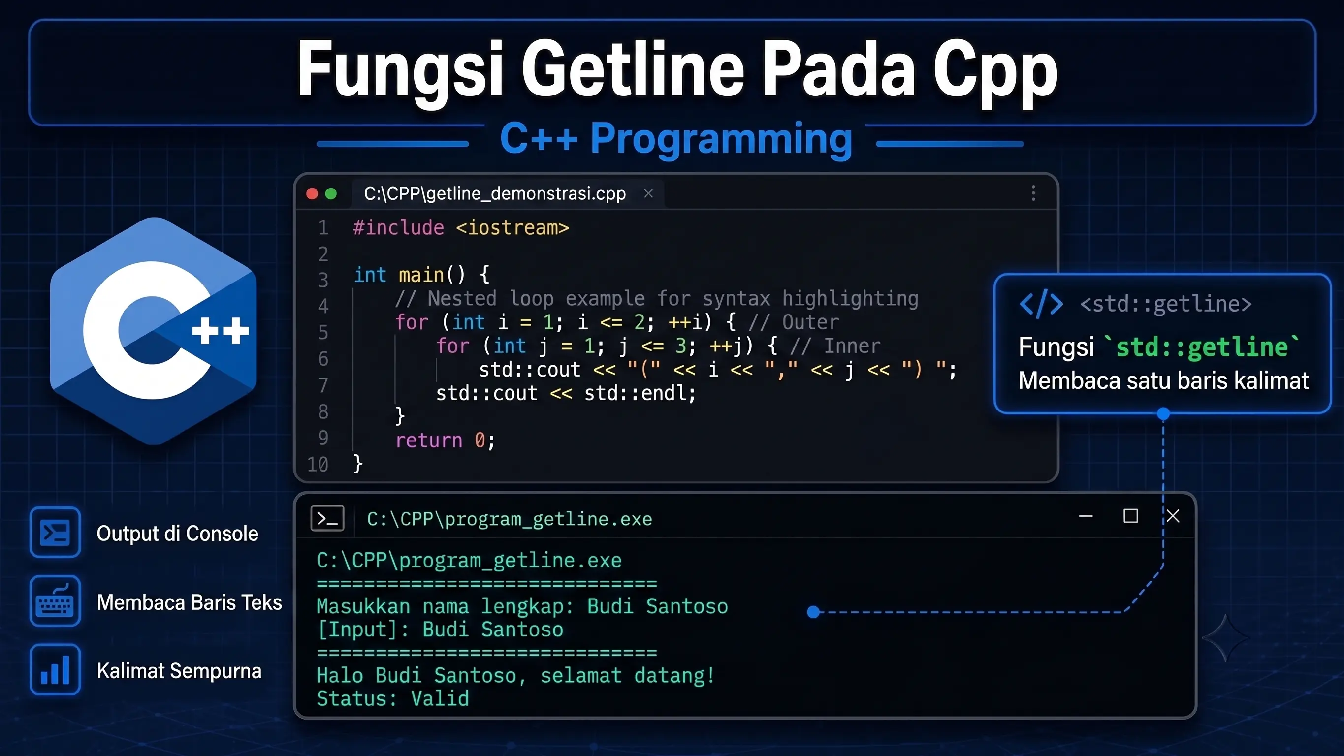 Fungsi getline pada C++: Penggunaan dan Kelebihannya