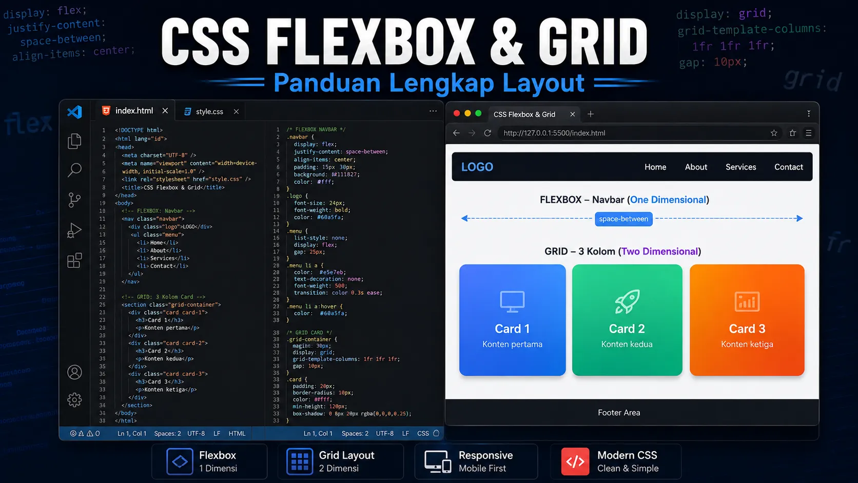 Belajar CSS Flexbox dan Grid: Panduan Lengkap Layout Modern