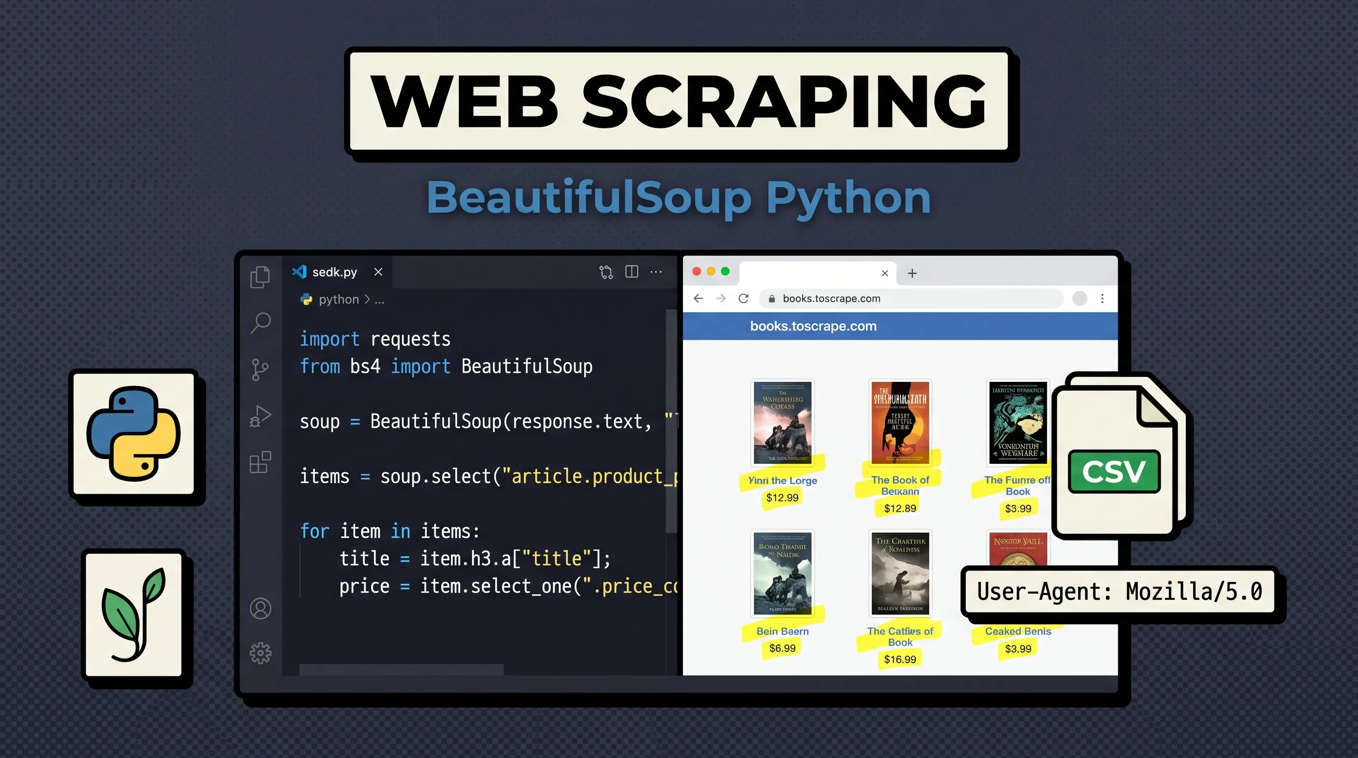Belajar Python Web Scraping BeautifulSoup