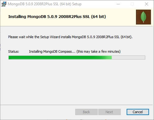 tahap berhasil install mongodb di windows