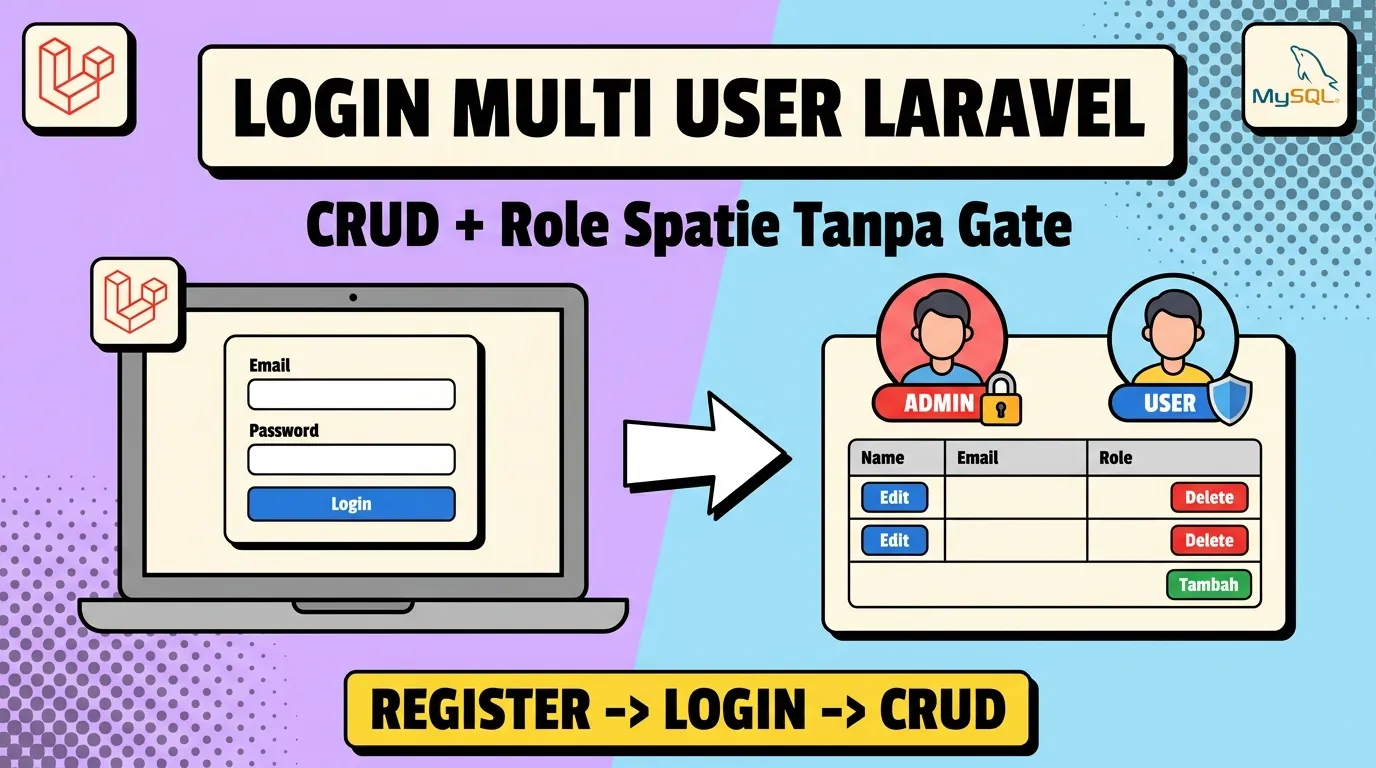 Cara Buat Login Multi User dengan Laravel