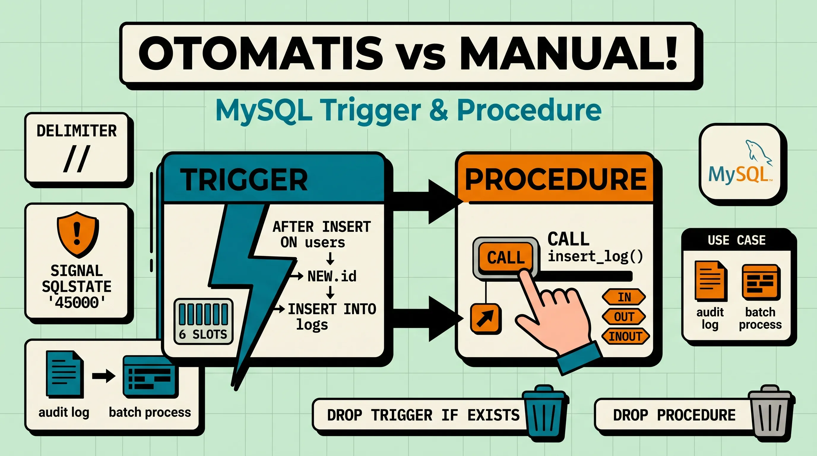 Perbedaan Trigger dan Stored Procedure MySQL