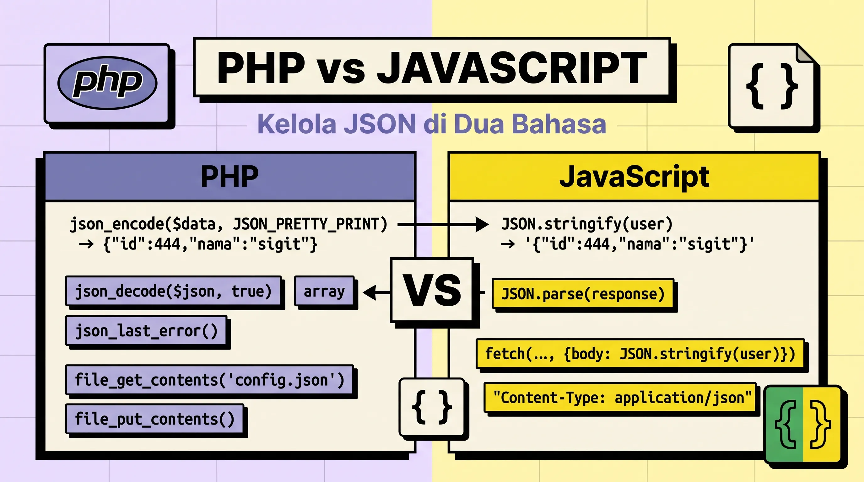 Mengelola data JSON di PHP dan Javascript